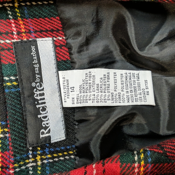 Wool blend plaid blazer AMAZING! - Picture 3 of 6